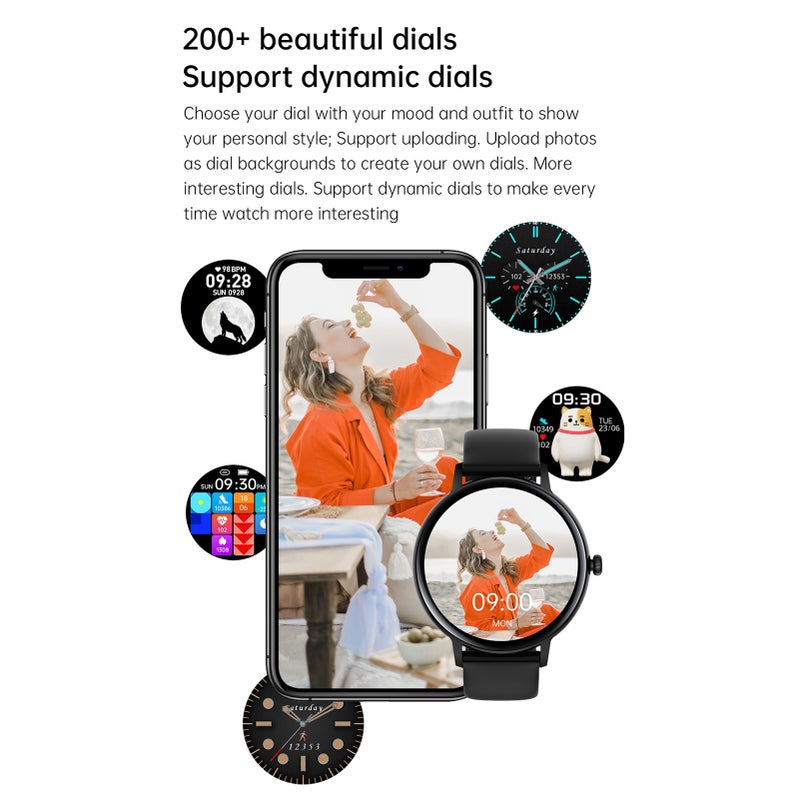 FW07 1.32''TFT Smart Sports Watch BT 5.0 Smartwatch Call Watch Intelligent Watch IP67-waterproof Fitness Tracker Multifunctional Watch Compatible for Android iOS - Image 5
