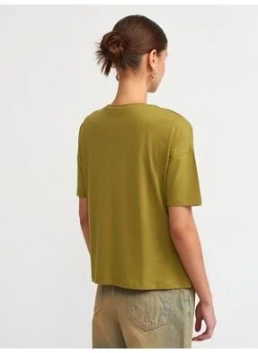 ديلفين 3683 Basic T-Shirt-Oil Green