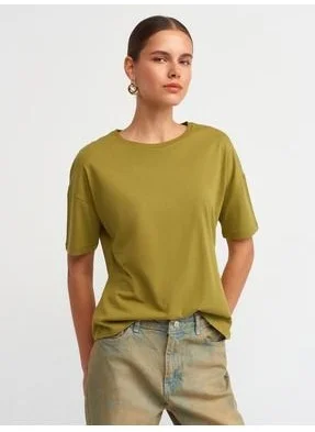 ديلفين 3683 Basic T-Shirt-Oil Green