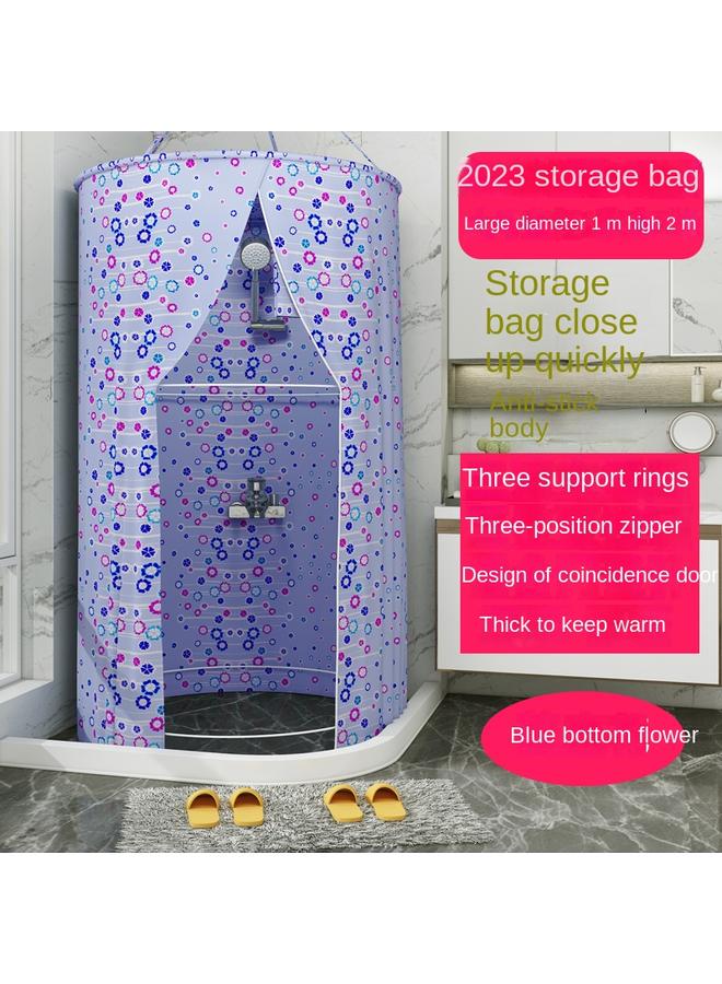 Bluejw Round Bath Cover Warm Thickened Bath Cover Thermal Insulation Bath Account Bath Account Household Winter Shower Curtain Closable For Adults - Image 1