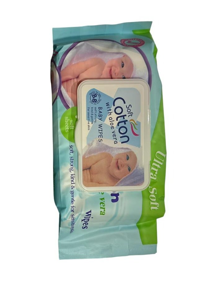 COTTON Soft Baby Wipes With Aloe Vera - Image 1