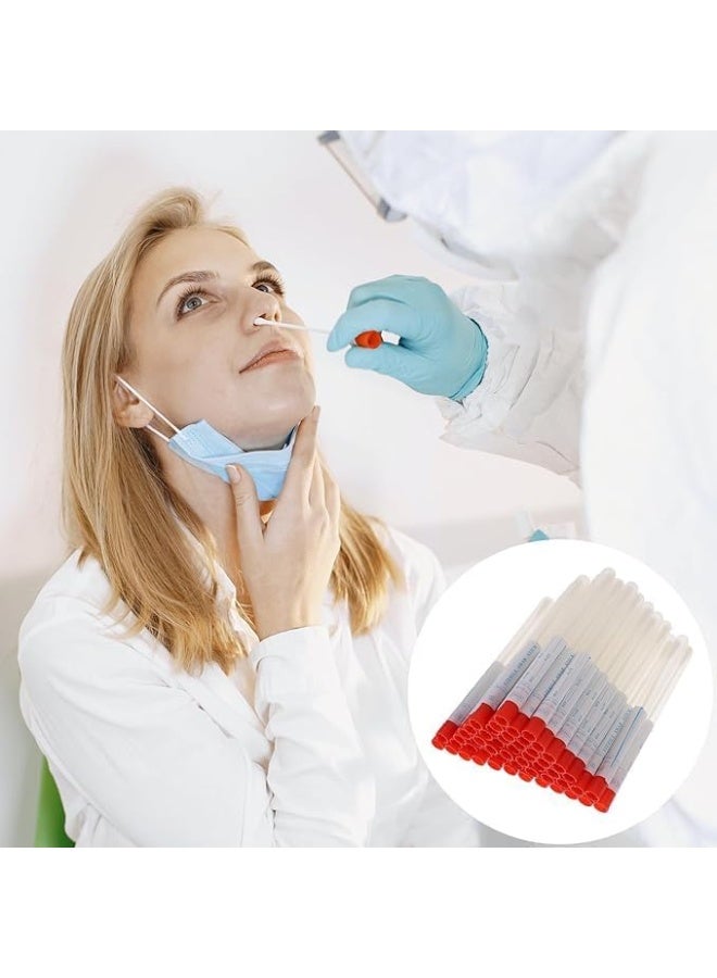Protect Cotton Swabs | Transport Swab Sterile Nasal, Plain, Swabs with Nylon Tip Individually Wrapped Sampling Swabs with Collection Tube & Labels | Clinical & Laboratory Use - Image 3