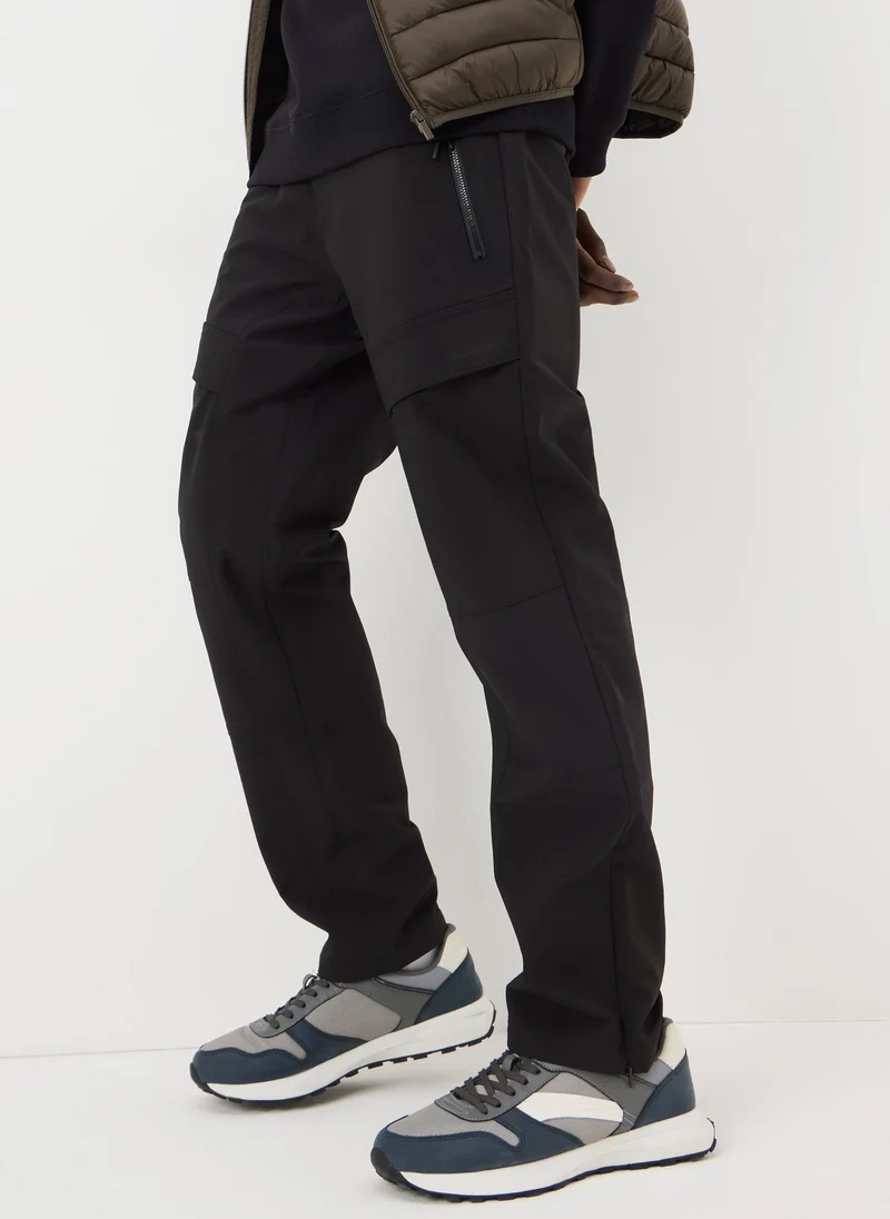 Matalan  Black Belted Trek Trousers for Men | Best Price UAE