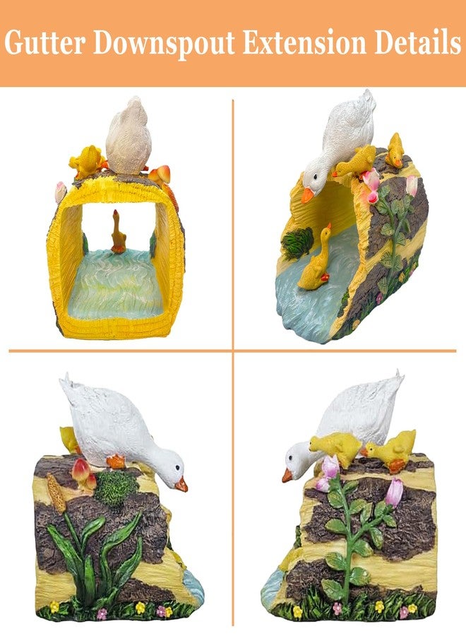 Euiroet Real Duck Gutter Downspout Extender,Garden Sculpture Ornament,Decor Downspout Diverter,Perfect Rain Diverter for 3"x4" Downspouts,Eco-Friendly Resin,Perfect Outdoor Decor Gift - Image 2