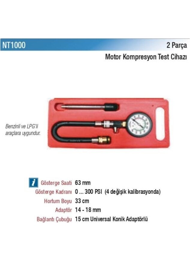 Nt Tools Engine Compression Tester 2 Pieces NT1000  - Image 1