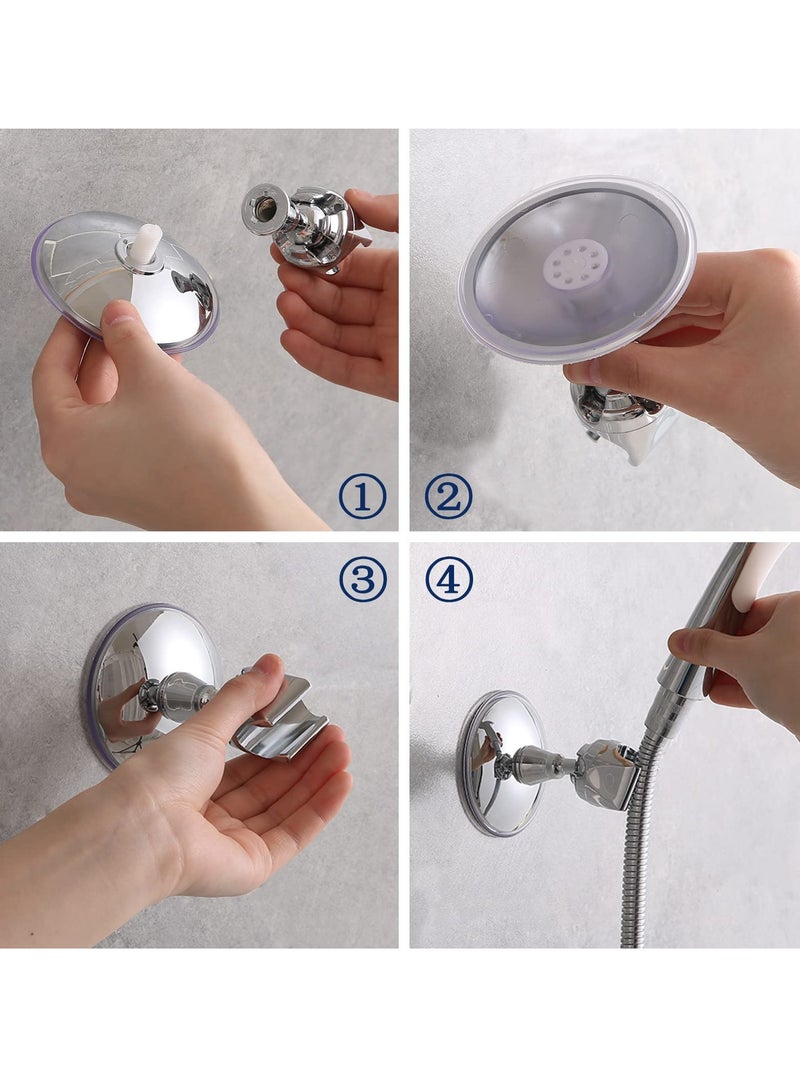 SOLARAE Adjustable 360° Rotating Shower Head Holder with Removable Mount and Vacuum Suction Cup for Easy Installation and Versatile Use. - Image 4