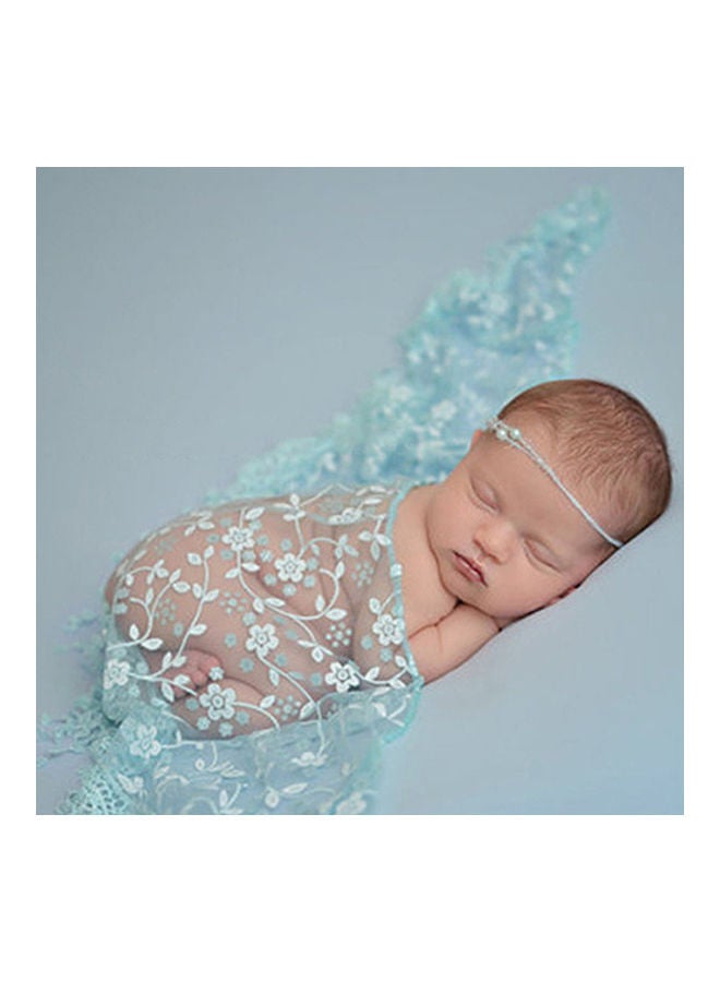 NIBEMINENT Newborn Baby Boys Girls Lace Tassel Photography Scarf Quilt Photo Prop Pink  - Image 4