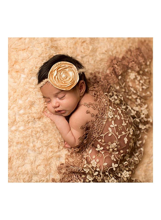 NIBEMINENT Newborn Baby Boys Girls Lace Tassel Photography Scarf Quilt Photo Prop Pink  - Image 5
