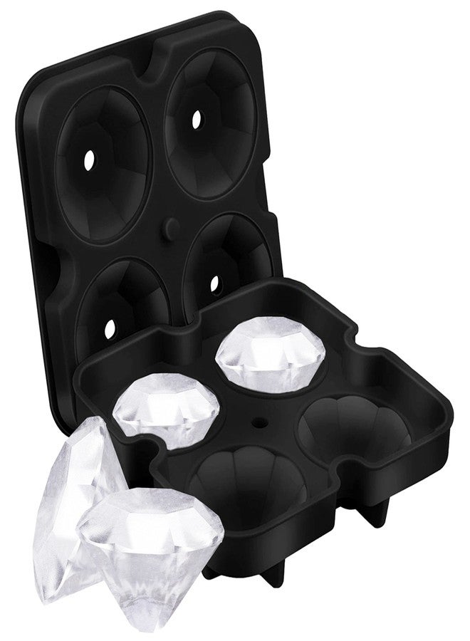 Bahoki Essentials Ice Molds - Silicone Ice Cube Tray With Lid - Fill and Release Ice Maker - Cute and Fun Shape Multipurpose Molds - Great for Parties and Events (Diamond) - Image 1