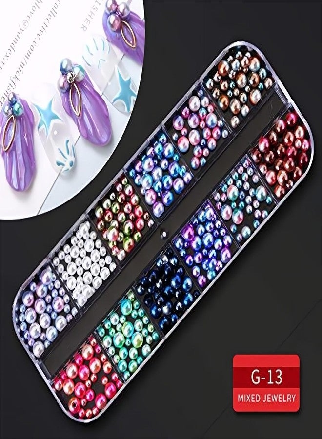 RoseFlower Nail Art Kit, Nail Design Tools Kit with Nail Art Brushes, Nail Art Dotting Pens, Nail Stickers for Nail Art, Nail Charms and Gems, Nail Rhinestones, Nail Art Decoration Kit - Image 4