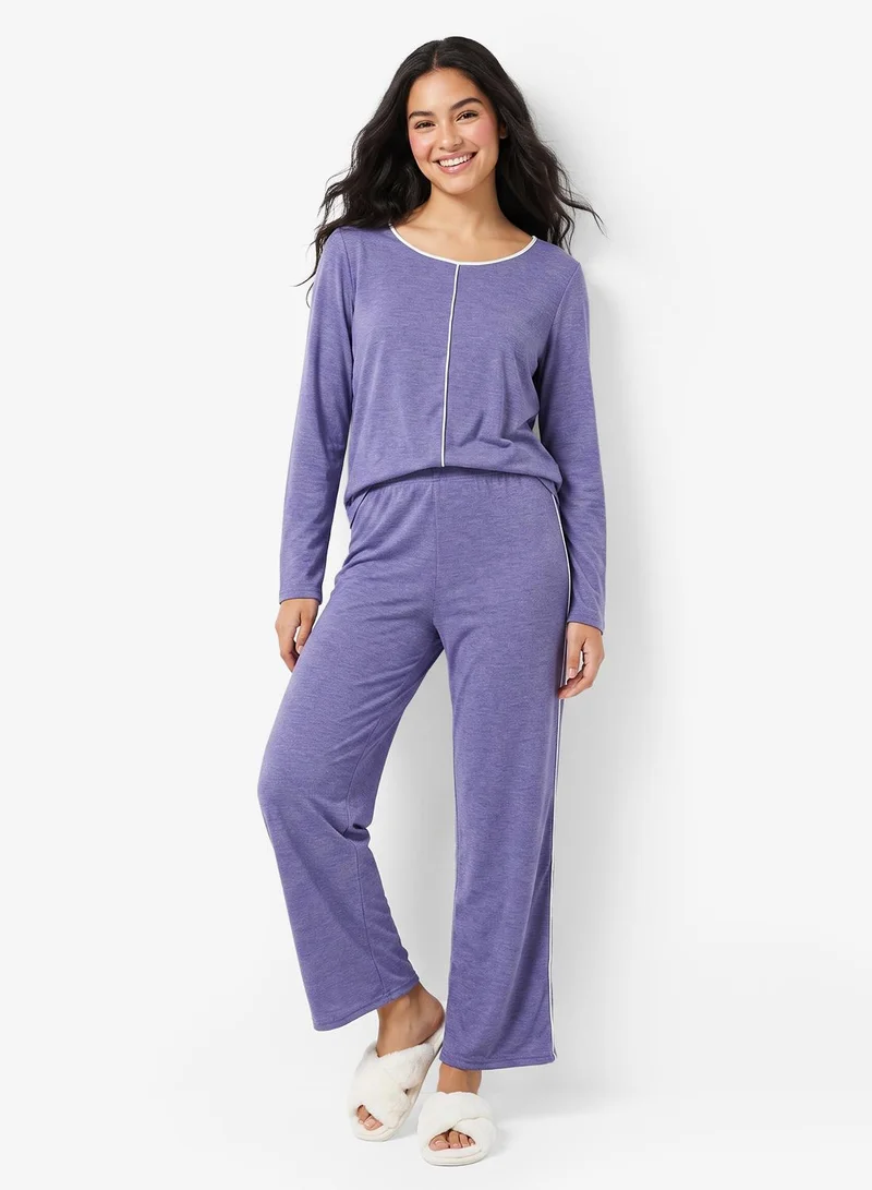 Ginger Relaxed Top & Pyjama Loungewear Set