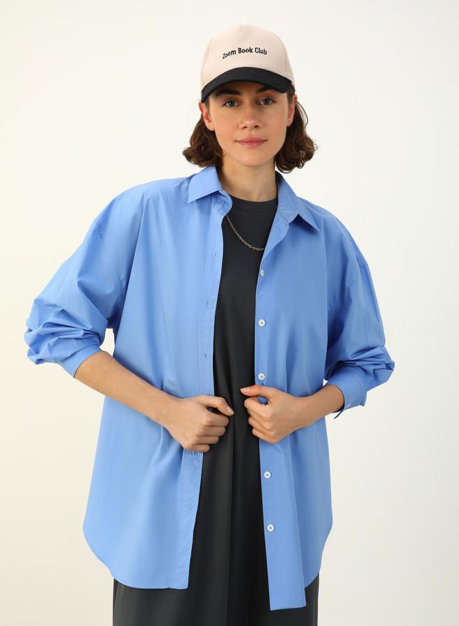 Benin by modanisa Gray Solid T-Shirt Maxi Dress - Image 2