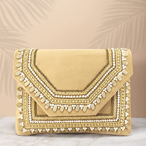 Aheli Clutch Purses Gift for Women Wedding Handmade Evening Handbags Party Bridal Clutch - Image 5