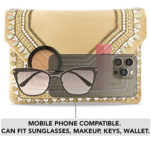 Aheli Clutch Purses Gift for Women Wedding Handmade Evening Handbags Party Bridal Clutch - Image 3