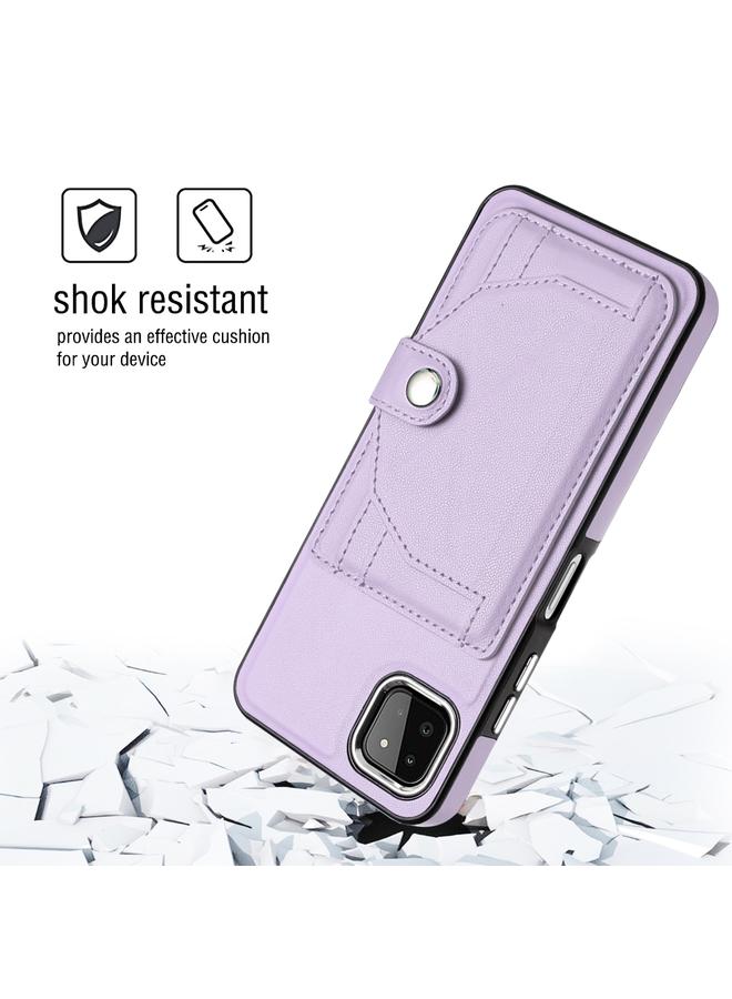 اس-توب جراب لهاتف Samsung Galaxy A22 5G، جراب جلدي مقاوم للصدمات مع حامل بطاقة - Image 3