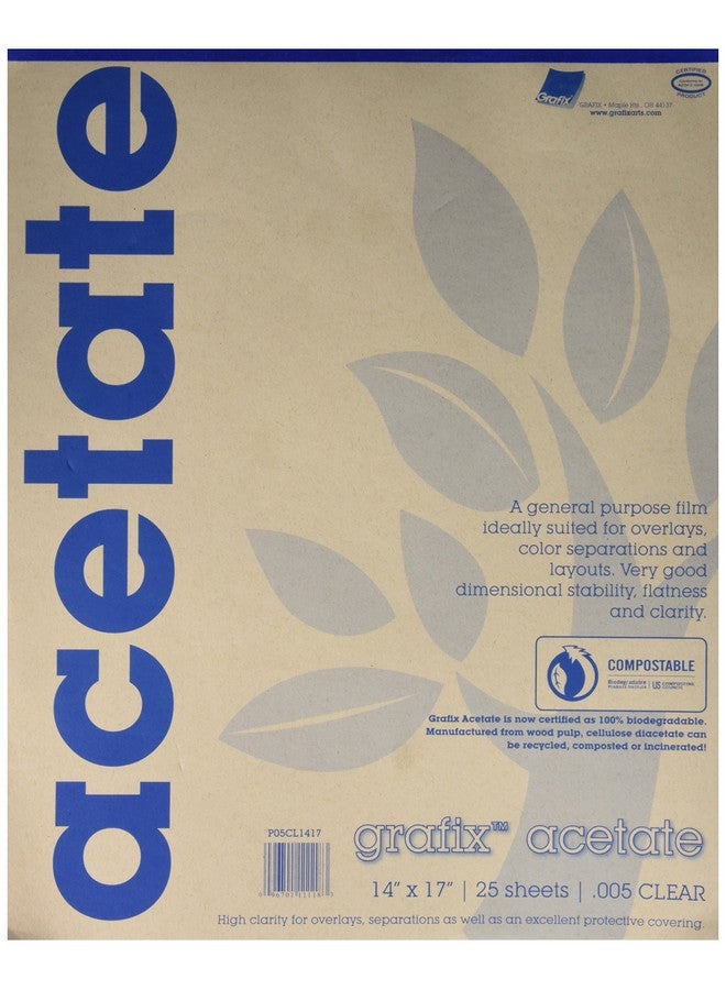 Grafix 14 X 17 Inches Biodegradable Clear Acetate 25 Sheets 5Cl1417 - Image 2