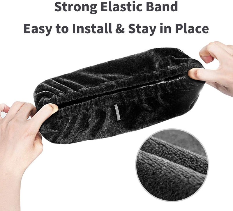 BAIBU Ergonomic Memory Foam Office Chair Arm Pads, Comfy Black Gaming Armrest Pads for Elbows and Forearms Pressure Relief (Set of 2) - Image 4