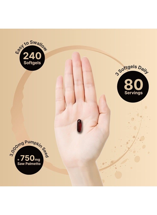 NatureBell Pumpkin Seed Oil 3,000mg 240 Softgels - Image 4