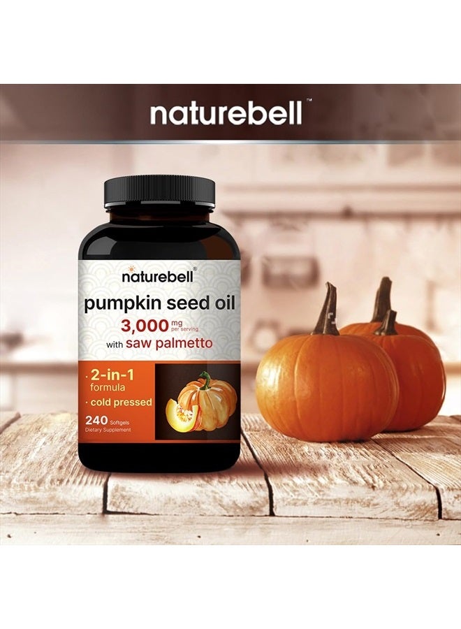 NatureBell Pumpkin Seed Oil 3,000mg 240 Softgels - Image 5