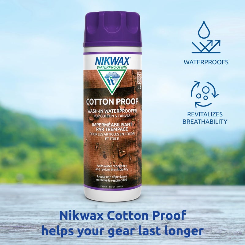 Nikwax Cotton Proof, 300ml, Waterproofing for Cotton, Polycotton, and Canvas, Adds Water Repellency, Wash-In Solution - Image 4