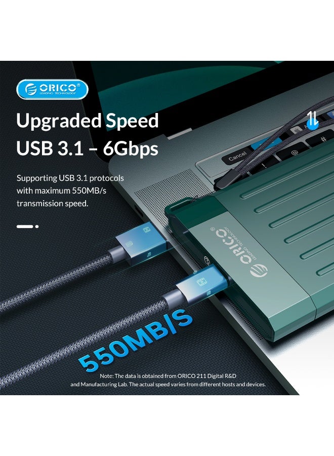 Orico 2.5 inch USB3.0 Gen1 Type-C Hard Drive Enclosure - Image 3