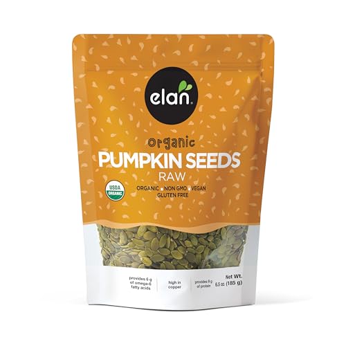 Elan Organic Pumpkin Seeds 65 oz Unsalted Unroasted Shelled Kernels No Shell NonGMO Vegan GlutenFree Kosher Nutritious Seeds - Image 1