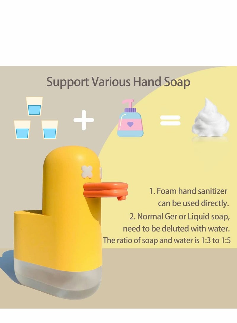 Excefore Automatic Soap Dispenser Touchless Hands Free Pump IPX4 Waterproof, Bubble Duck for Kids Foam Sanitizer Kitchen, Bathroom, Restaurant, Office(350Ml,12Oz) - Image 5