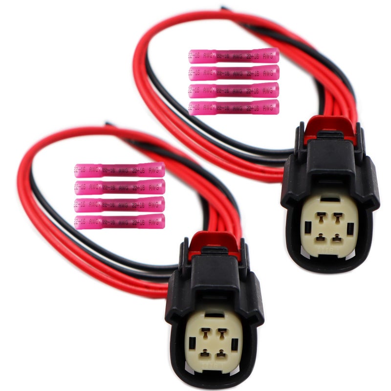 LIZAPUS 2pcs 4 Pin Tail Lights Connector Compatible with Dodge Challenger 20152023 68510770AA Pigtail Wire Harness - Image 2