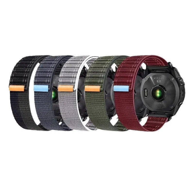 Y&D Elastic Nylon Replacement Strap for Garmin Fenix 7X Pro – Quick Fit 26mm to 22mm Soft Comfortable Watch Band - Image 2