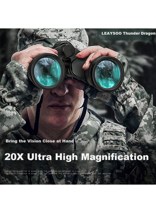 Leaysoo Hd High Magnification 20x50 Binoculars Wide Angle High Definition Paul Night Vision Professional Binoculars - Image 2