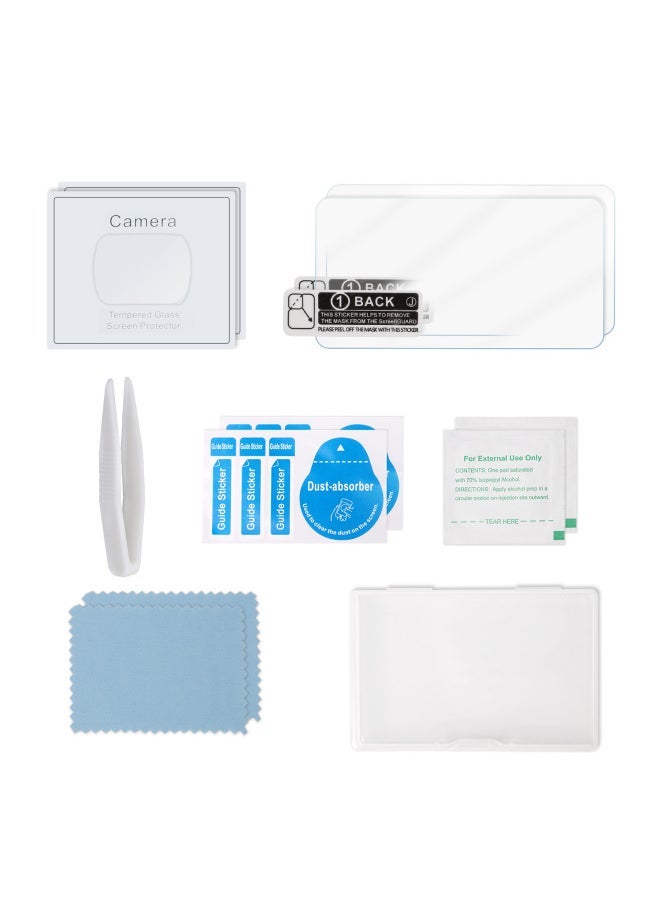 Sunnylife Osmo Pocket 3 Tempered Glass Screen Protector High Definition Explosion-proof Protective Film For Camera Lens-Color:2+2 Suit - Image 1