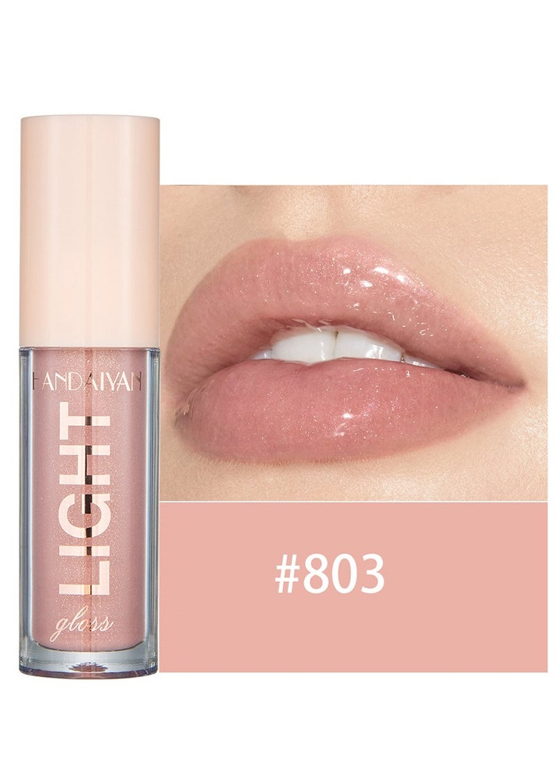 Handaiyan Lip Gloss Jelly Hydrating Moisturizing Long Lasting High Glossy Light Stain Super Shiny Balm Oil Tinted Treatment Lips Glow Glass Shine Makeup Color Bright Lifter Lip Care For Women Girls  - Image 1