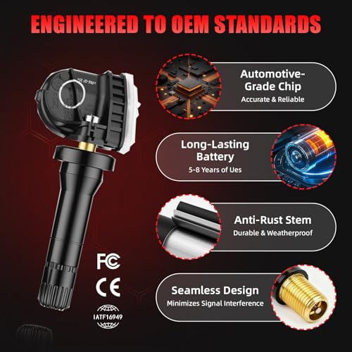 Cangecit 315Mhz TPMS,Pre-Programmed Tire Pressure Sensor Fit:Ford F150/F250/F350(2015-2020),Explorer(2015-2021),Edge(2015-2024),Transit(2019-2021),Mustang(2015-2023)(4PCS) - Image 5