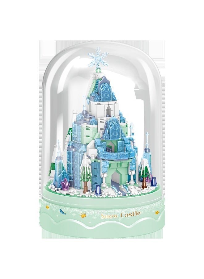 Miniso MiniCity - Castle Music Box Building Blocks(Falling Snow Castle 546 Pcs) 