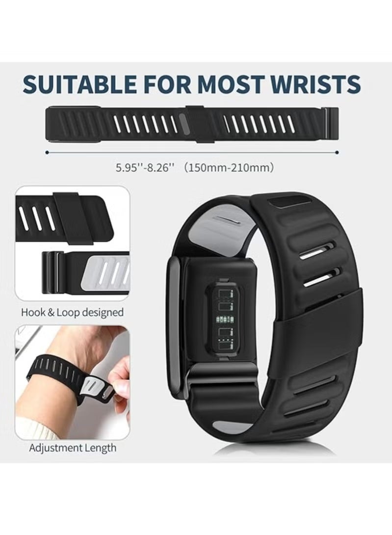 M.A&F's Durable Silicone Wristband Compatible with WHOOP 4.0 Band, Soft Silicone Sports Loop Strap for Men & Women, with U Shapped Connector - Image 5