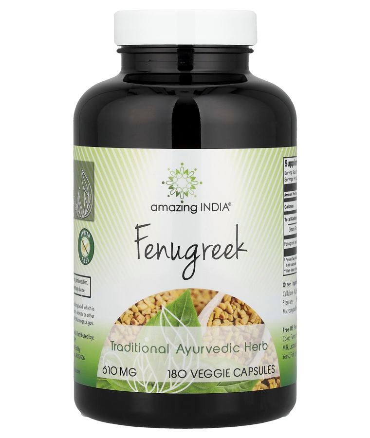 Fenugreek 180 Veggie Capsules (610 mg per Capsule)