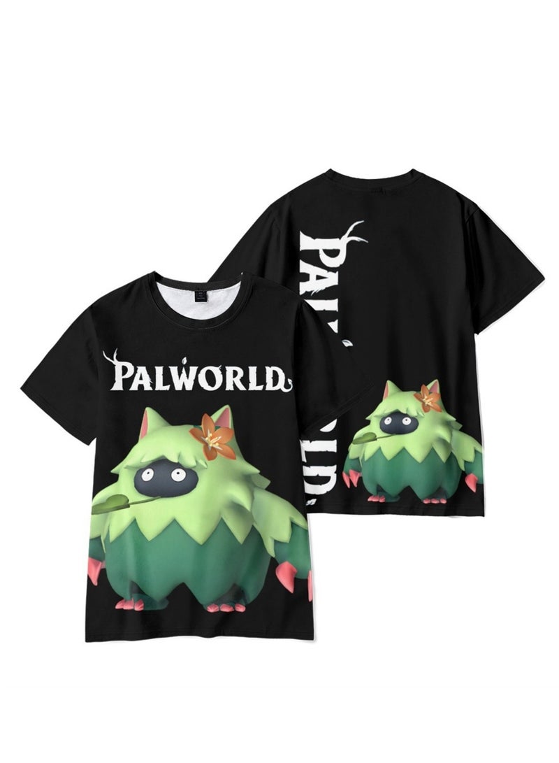 Palworld Phantom Beast Palu 3D digital printing summer short-sleeved T-shirt for adults and children - Image 2