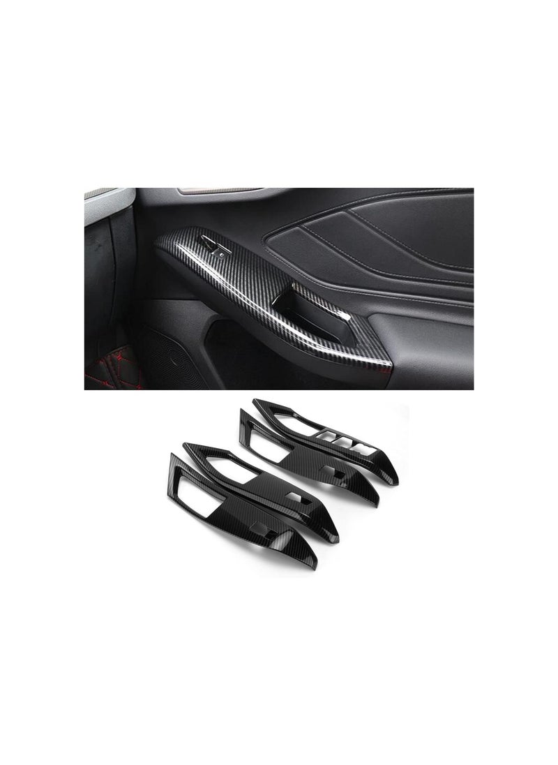 Generic - Crystal Car Window Lift Button Frame Car Interior Accessories Trim Sticker Decals Carbon Fiber Style for Focus 20192021 - Image 1