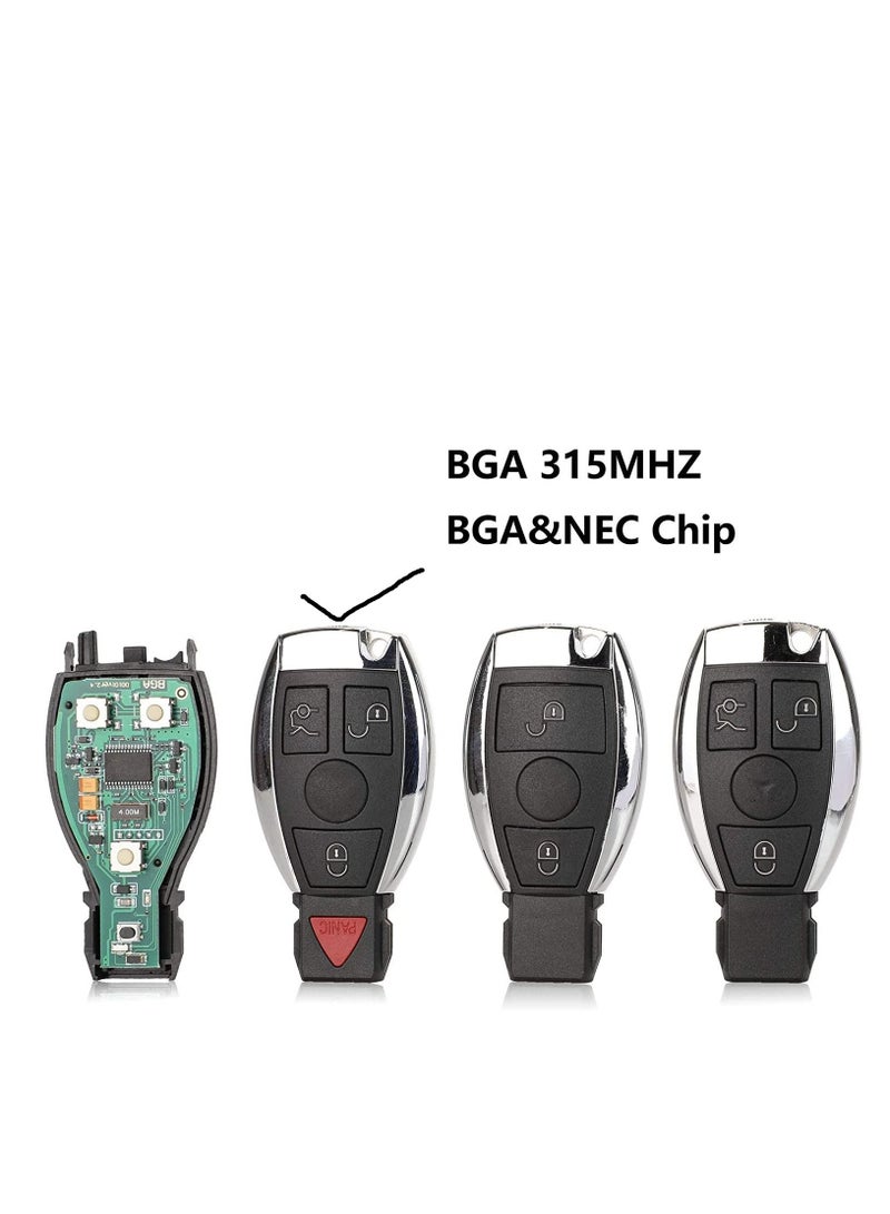althiqahkey 3+1 Button Smart Remote Key 315mhz fob for Mercedes Benz after 2000+ NEC&BGA replace NEC Chip with logo  - Image 2