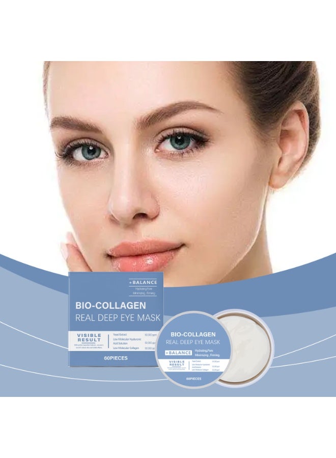 BIO-COLLAGEN Collagen Eye Patches for Dark Circles, 60 Pcs Bio-Collagen Eye Patches, Under Eye Mask for Puffy Eyes, Dark Circles, Wrinkles, Fine Lines, Undereye Bags - Image 2