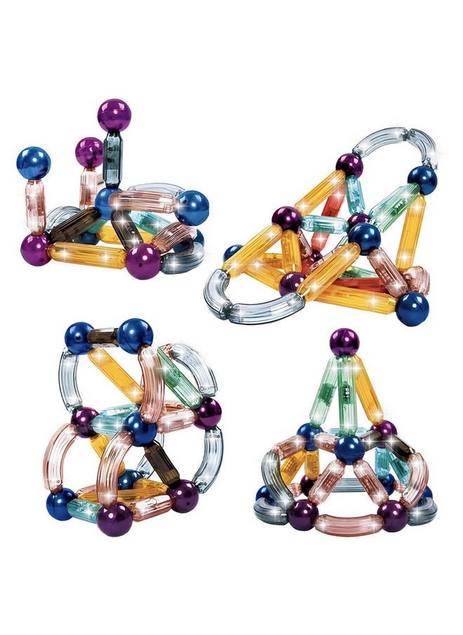 Toyshine Toyshine 36 Pc Light up Roundels Magnetic Building Block Sticks 3D Magnet Puzzle Fun Educational Learning Creative Construction Toy for 3+ yrs  - Image 1