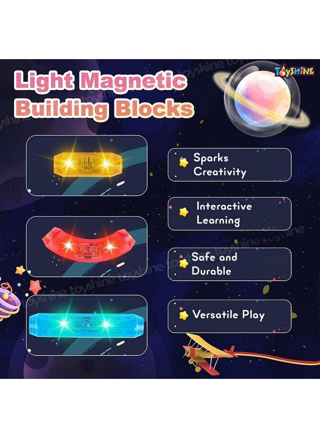 Toyshine Toyshine 36 Pc Light up Roundels Magnetic Building Block Sticks 3D Magnet Puzzle Fun Educational Learning Creative Construction Toy for 3+ yrs  - Image 3