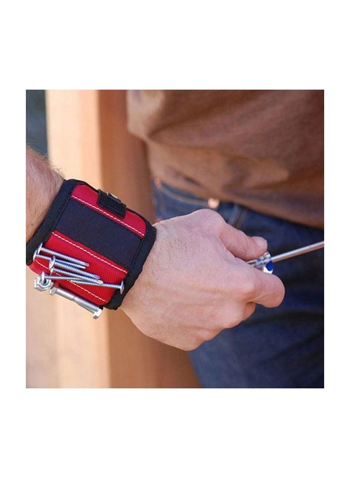 1-Piece Magnetic Wristband Portable Tool Bag,Magnet Electrician Wrist Tool Belt,Screws Nails Drill Bits Bracelet for Repair Tool  - Image 4