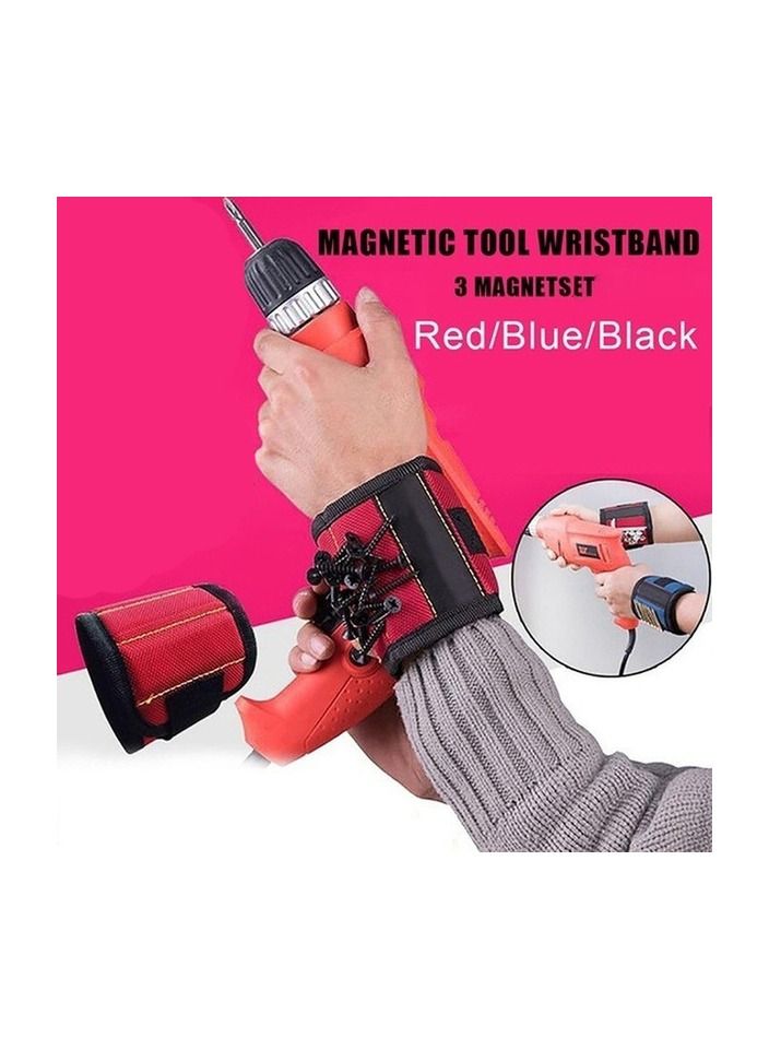 1-Piece Magnetic Wristband Portable Tool Bag,Magnet Electrician Wrist Tool Belt,Screws Nails Drill Bits Bracelet for Repair Tool  - Image 5