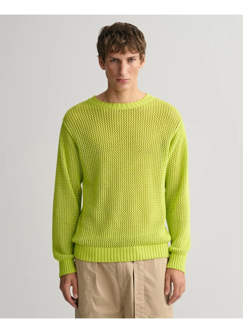 GANT Gant Open Texture Crew Neck Sweater