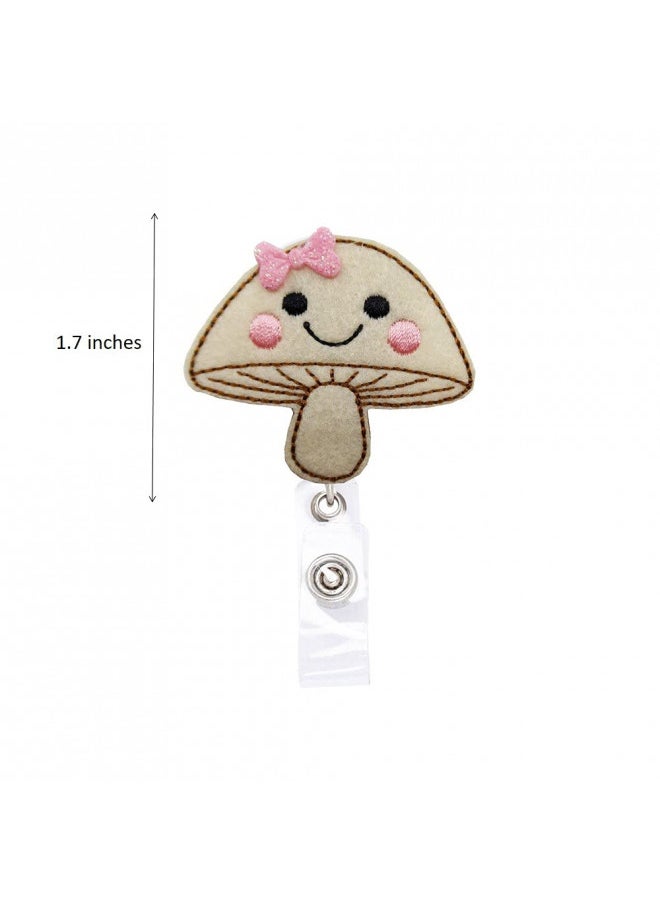 ReelFun ReelFun Dietitian Mushroom Retractable Badge Reel ID Tag, Nurses Badge Holder  - Image 1
