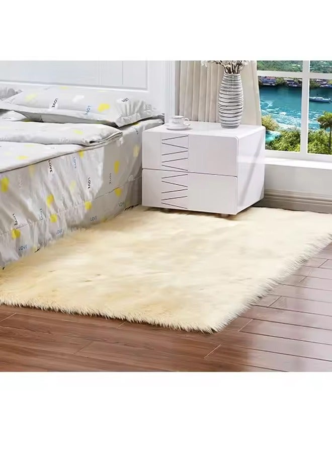 NKX Modern Fluffy Long Pile Area Rug Non-Slip, Super Soft Decor Contemporary Carpet 60*200 Cm  - Image 2