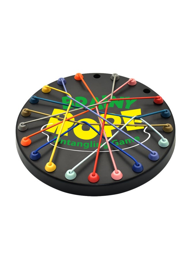 Untie Rope Battle Children's Challenge Decryption Board Games Logical Thinking Training Mindset Parent-Child Interactive Toys-Color:Deconstring Battle (10 Colorful Ropes + 1 Storage Bag) Mail Order Box