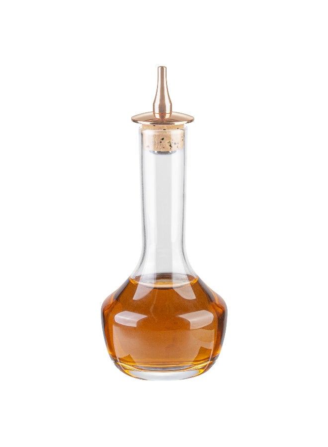 Restaurantware Bar Lux 3.5 Ounce Bitters Bottle, 1 Professional Grade Bitter Glass - With Copper-Plated Dasher Top, For Cocktails or Desserts, Clear Glass Dasher Bottle, Use At Homes or Bars - Image 2