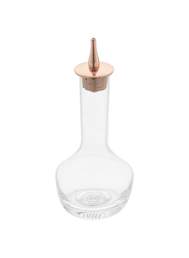 Restaurantware Bar Lux 3.5 Ounce Bitters Bottle, 1 Professional Grade Bitter Glass - With Copper-Plated Dasher Top, For Cocktails or Desserts, Clear Glass Dasher Bottle, Use At Homes or Bars - Image 1